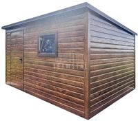 Schowek - domek 4x2,5m - drzwi okno drewnopodobny dach TS1153