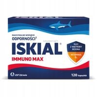 ISKIAL IMMUNO MAX olej z wątroby rekina + witamina D3 120 kapsułek