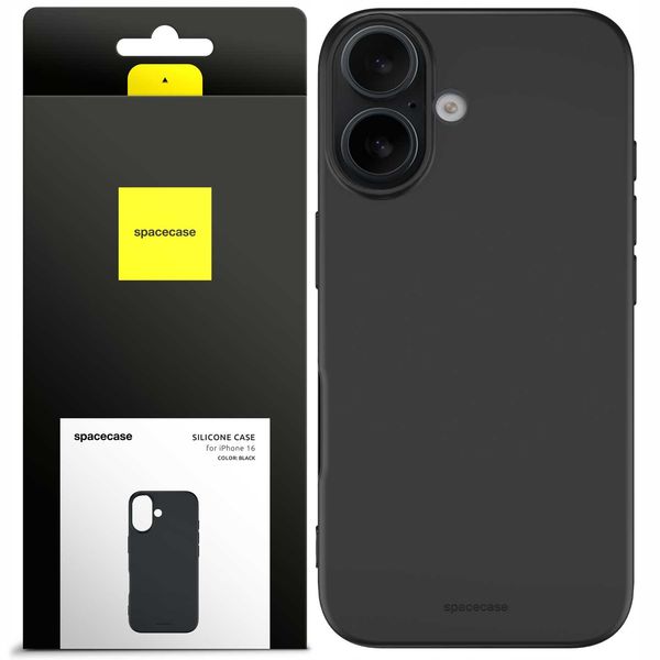 Spacecase Silicone Case iPhone 16 black zdjęcie 1