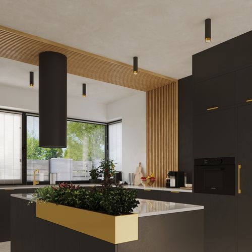 Plafon NERO 12,5 czarny/złoty na Arena.pl