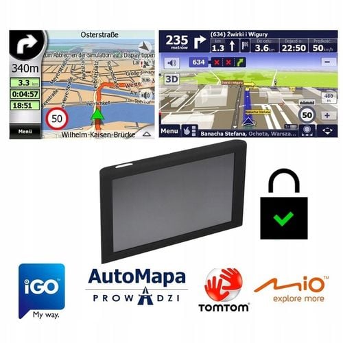 Nawigacja Samochodowa Dla Ciężarówek Ciężarówka TIR GPS 9" iGO Primo na Arena.pl