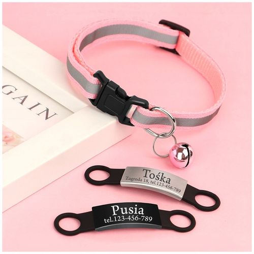 Odblaskowa Obroża Kota Psa dzwonek + Identyfikator na Arena.pl