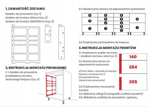 Szablon do montażu szuflad BLUM Tand GTV Modernbox na Arena.pl