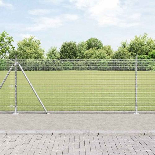 Ogrodzenie z słupkami Srebrny 1 x 50 m Stal na Arena.pl