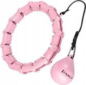 HULA HOP LIGHT PINK Z WYPUSTKAMI I OBCIĄŻNIKIEM HMS HHW11 PLUS SIZE