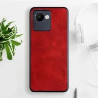 Etui AIORIA Vintage LEATHER do Realme C30 / Realme Narzo 50i Prime czerwony