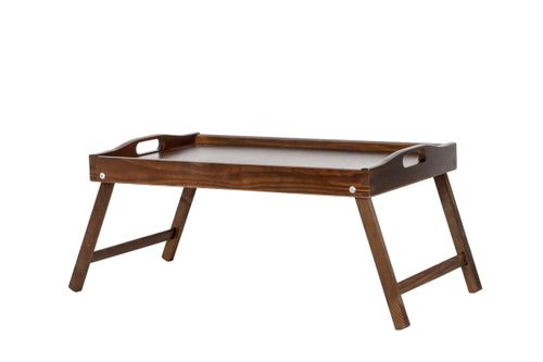 Taca, stolik śniadaniowy - ciemnobrązowy na Arena.pl