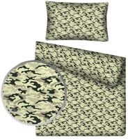Pościel dziecięca dla chłopca 200x140 moro wojsko khaki żołnierz MILITARNA