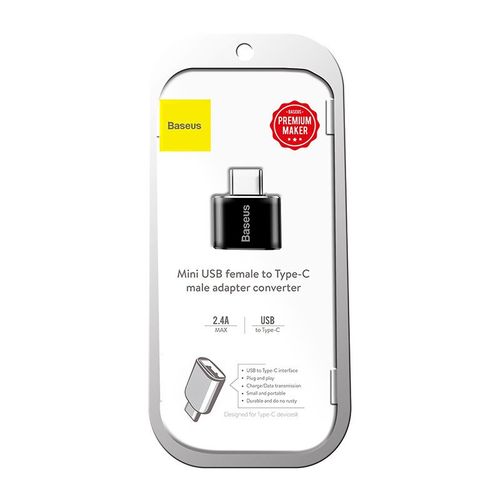 Adapter Baseus Usb Do Usb Type-C 2,4A (Czarny) na Arena.pl