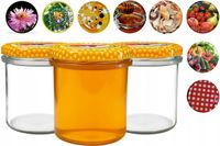 24X SŁOIKI SZKLANE 350ml PROSTE Z ZAKRĘTKAMI FI 82MM MIÓD DŻEM MIĘSO