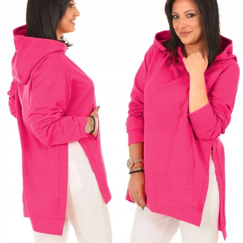 F596 Luźna pastelowa BLUZA z wycięciami na Arena.pl