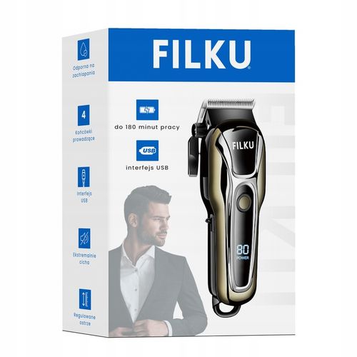 PROFESJONALNA BEZPRZEWODOWA MASZYNKA DO STRZYŻENIA WŁOSÓW BRODY FILKU na Arena.pl