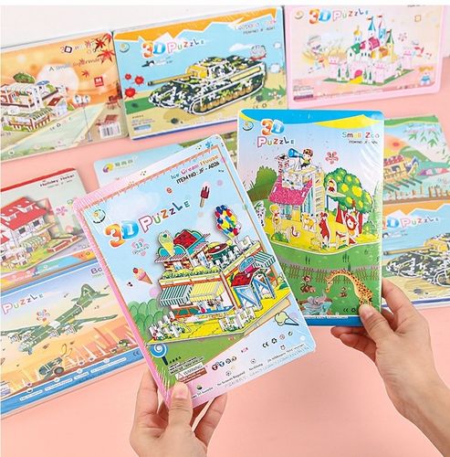 6x Miniaturowy domek 3D PUZZLE DIY ZABAWK dla dzieci Prezent na Arena.pl