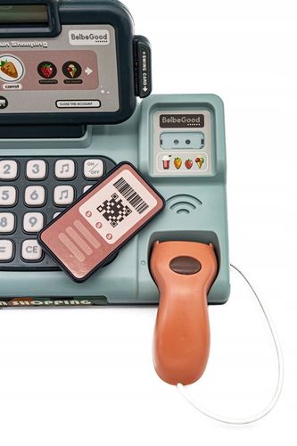 Sklepowa KASA Fiskalna DUŻY Zestaw dla Dzieci Mikrofon Waga Koszyk Czytnik na Arena.pl