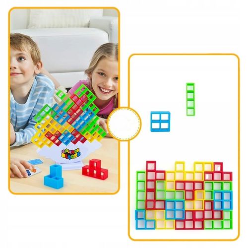 TETRIS Balance Blocks UKŁADANKA GRA LOGICZNA ZRĘCZNOŚĆIOWA wieża 64el na Arena.pl