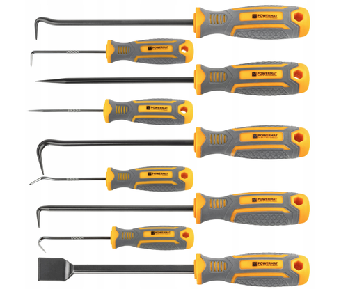 ZESTAW HACZYKÓW Z RĘKOJEŚCIĄ 9el. HAKÓW SKROBAKÓW DO ORINGÓW USZCZELEK HAK na Arena.pl