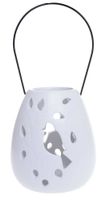 Lampion ceramiczny biały
