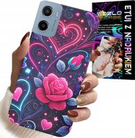 ETUI DO MOTOROLA E15 / G05 - SERCE, RÓŻA, NASTOLETNIE CASE + FOLIA