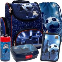 FOOTBALL TORNISTER SZKOLNY DO 1 KLASY PODSTAWÓWKI ZESTAW 5w1 DLA CHŁOPAKÓW