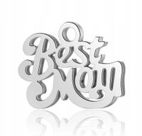 Dzień Matki łańcuszek wisiorek BestMom zestaw stal