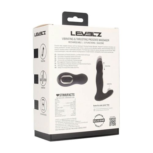 Vibrating And Thrusting Silicone Prostate Massager - Black na Arena.pl