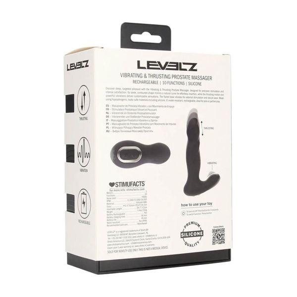 Vibrating And Thrusting Silicone Prostate Massager - Black zdjęcie 3