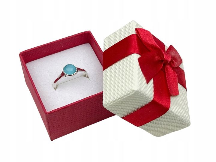 klasyczny pierścionek z małym oczkiem kocie oko błękitne rozmiary do wyboru zdjęcie 2