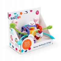 KRÓLICZEK PRZECIĄGANIEC GRYZAK GRZECHOTKA TULIFUN KOLOROWE LINKI DUMEL 12M+