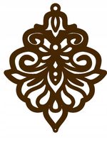 Zawieszka dekor ozdoba ażurowa dekoracja Z2 brąz
