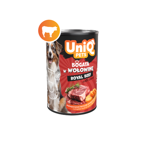 Mokra karma dla psa z wołowiną ROYAL BEEF 375g UNIQ PETS na Arena.pl