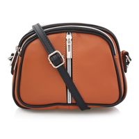 VERA PELLE torebka damska skórzana listonoszka 3 komorowa V463 camel