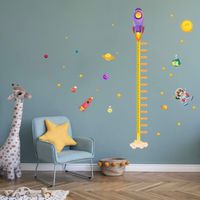 naklejka na ścianę dekoracja rakieta z miarką