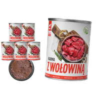 MOKRA KARMA DLA PSA TufTuf Puszka mielonka z wołowiną ZESTAW 6x400g