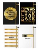 Teczka Z Gumką A4 Płótno Gold A'10 2236