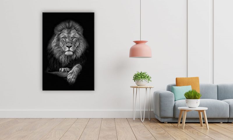 OBRAZ NA PŁÓTNIE 089 Lew 70x100cm zdjęcie 5