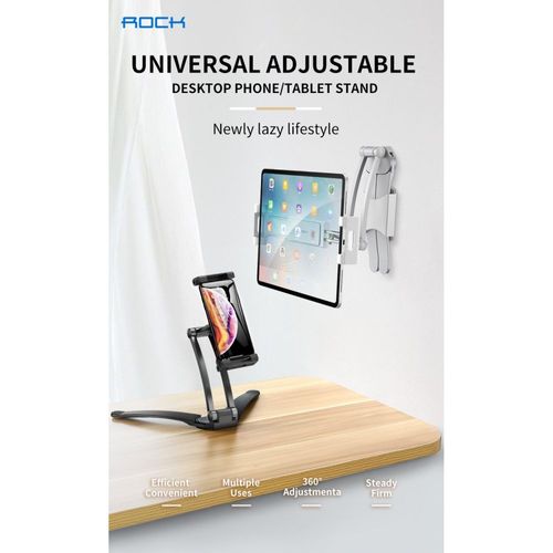 ROCK UNIVERSAL STAND HOLDER SMARTPHONE & TABLET SILVER na Arena.pl