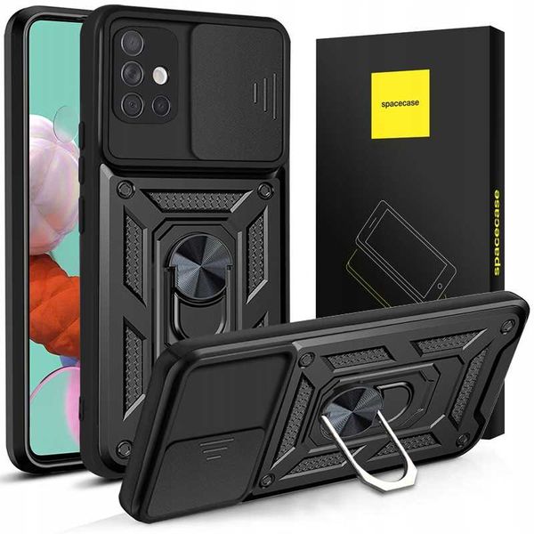 Spacecase Camring Galaxy A51 Black zdjęcie 1