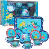 Zestaw do HERBATY metalowy SYRENY MORSKIE śliczny