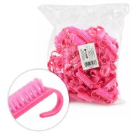 Szczoteczka do manicure i pyłu mała różowa 100szt