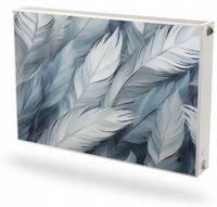 Mata magnetyczna mata ozdobna na grzejnik na wymiar SZARE PIÓRA 60x100 cm