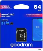 Karta Pamięci GoodRam 64GB microSDHC kl. 10 UHS-I + Adapter DO KAMERY