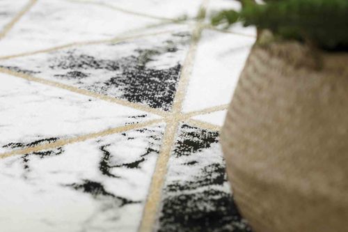 RUG/LU/ESTEMA/MARBLETRIANGLES/BLACK+GOLD/80x150 na Arena.pl