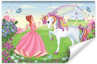 Fototapeta Dla Dziewczynki KSIĘŻNICZKA Jednorożec Bajka 90cm x 60cm