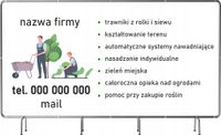 BANER REKLAMOWY siatka mesh 100x50 cm gotowy projekt TRAWNIKI Z ROLKI SIEWU