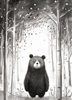 Plakat 20,5x28,4cm Ciekawski Miś