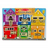 Tablica Melissa and Doug 13785 Drewniania zamki tablica manipulacyjna