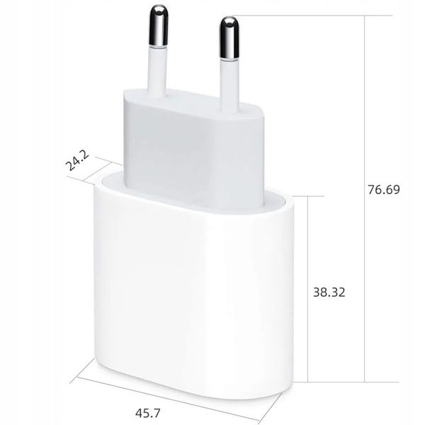 ŁADOWARKA SIECIOWA USB-C DO IPHONE 11 12 13 14 15 PRO MAX + KABEL LIGHTNING zdjęcie 2
