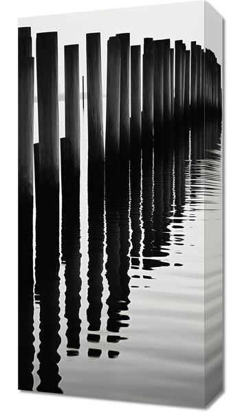 Obraz 30x60cm Rytm Wody i Drewna zdjęcie 1