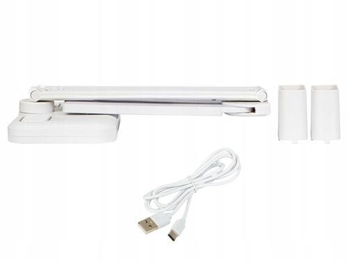 PODWÓJNA LAMPKA BIURKOWA LED Z WYŚWIETLACZEM ZEGAR DATA ORGANIZER TEMP na Arena.pl