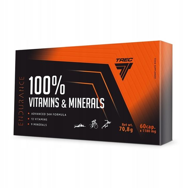 TREC ENDURANCE 100% VITAMINS & MINERALS 60 kap zdjęcie 3